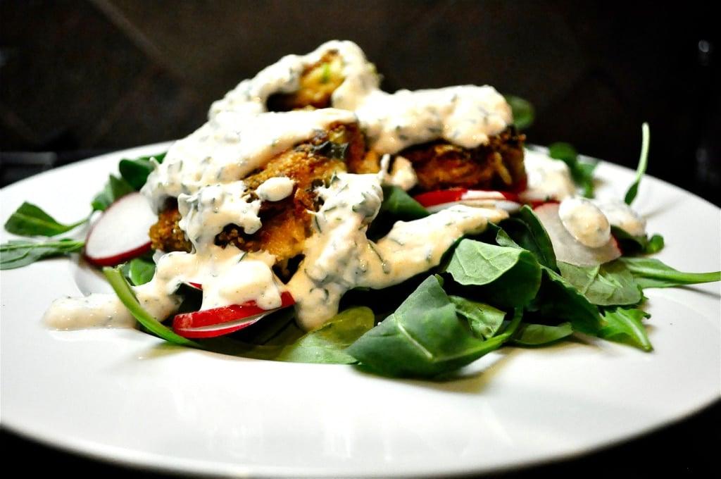 Paleo Krabbenküchlein mit Zitronen-Knoblauch-Aioli