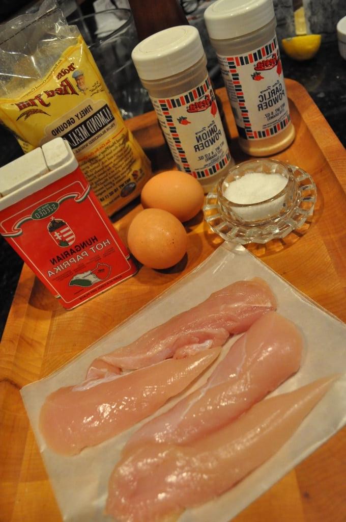 Zutaten für Paleo Hähnchen-Nuggets