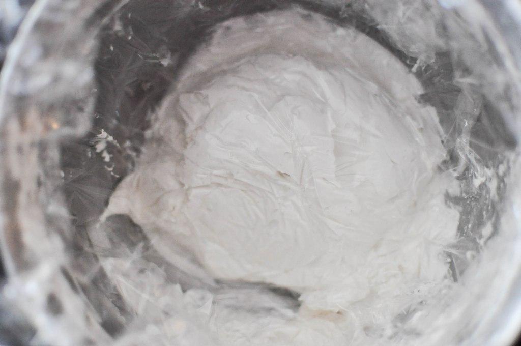Paleo Lebkuchenhaus 78 Beginn der Glasur für die Hauswände