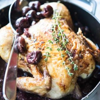**Kirsch-Balsamico-Ofenhähnchen** 9 Kirsch-Balsamico-Hähnchen