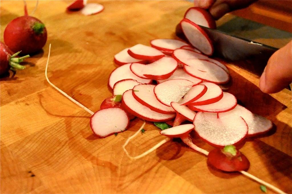 Frische Radieschenscheiben