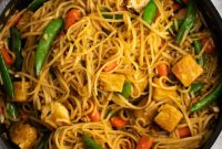 Vibrant Tofu Noodle Stir-Fry