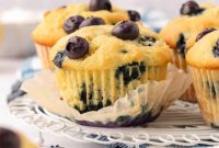 Sumptuous Sour Cream Blueberry Muffins