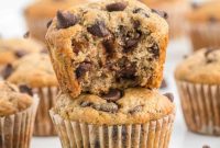 Decadent Banana Chocolate Chip Muffins