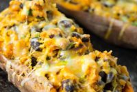 Vegetarian Mexican Sweet Potato Boats