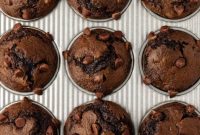 Irresistible Double Chocolate Cake Mix Muffins