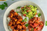 Effortless Enchilada Tofu Burrito Bowls