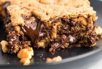 Decadent Dark Chocolate Pecan Cookie Bars