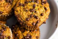 Moist Zucchini Chocolate Chip Muffins