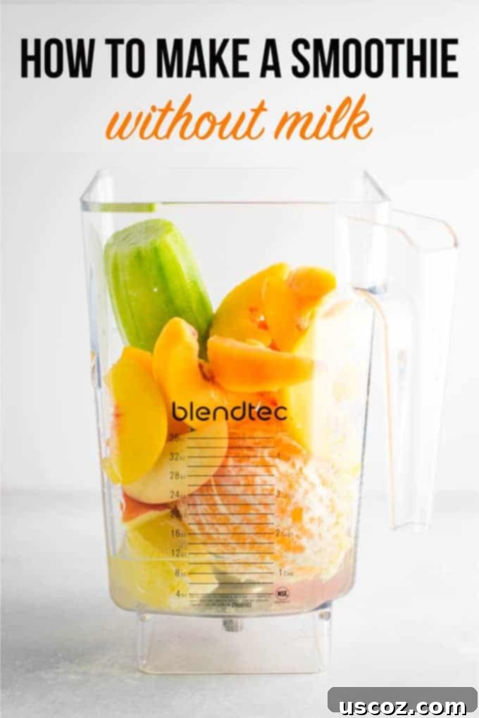 How to make a smoothie without milk 