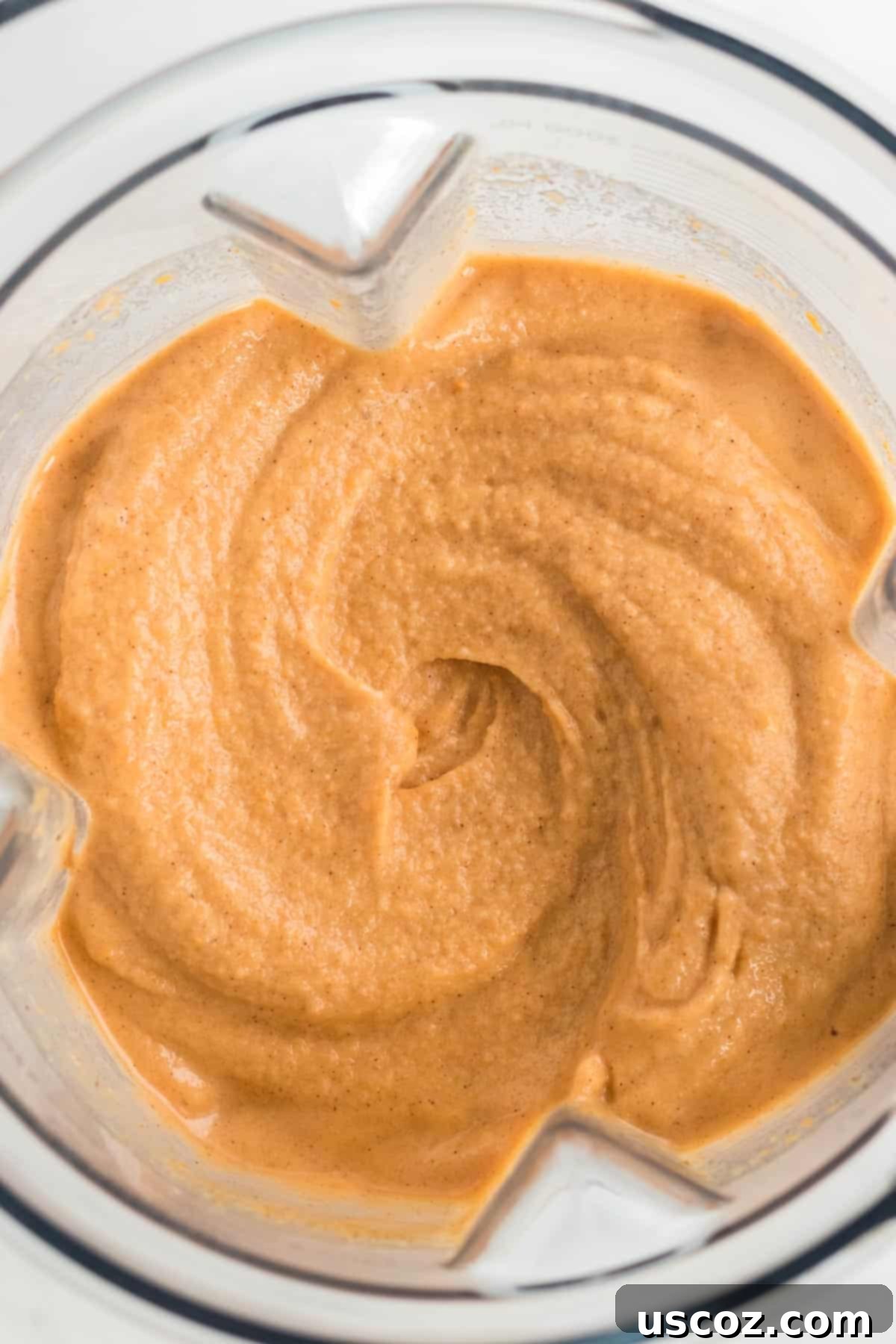 creamy sweet potato smoothie in the blender