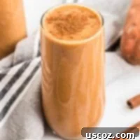 Sweet Potato Perfection: 15 Vegetarian Recipes 6 sweet potato smoothie topped with cinnamon