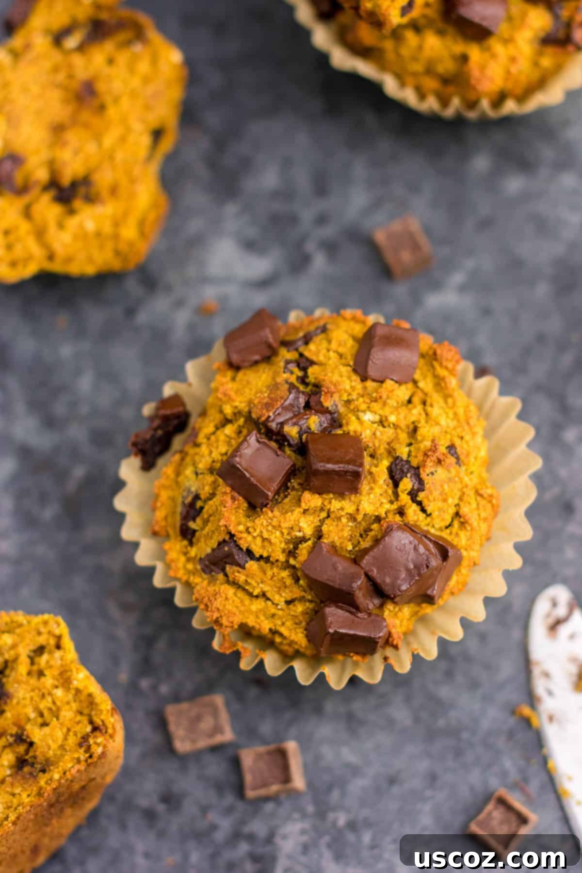 Perfectly Spiced Gluten-Free Pumpkin Muffins 4 gluten free pumpkin muffin with chocolate chunks