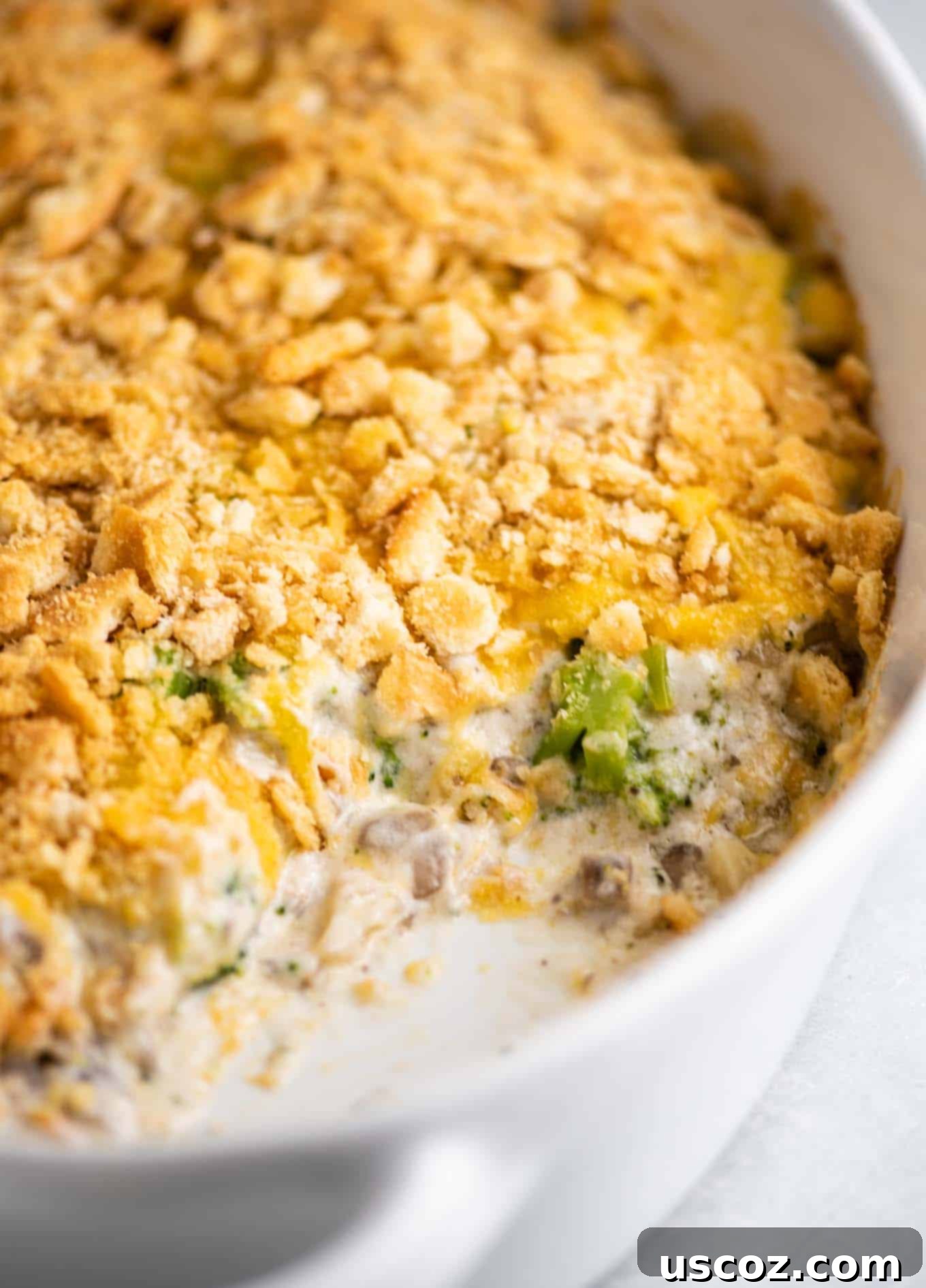 36 Delicious Vegetarian Thanksgiving Dishes 19 Easy creamy broccoli casserole recipe with Ritz cracker topping