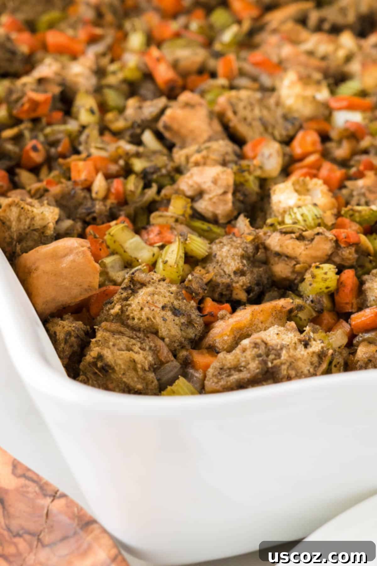 36 Delicious Vegetarian Thanksgiving Dishes 5 Hearty vegan stuffing for Thanksgiving, showcasing a flavorful, plant-based side dish