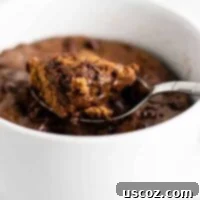 Gluten-free chocolate mug cake made with easy to find flours. Perfectly fluffy and so decadent - serve with ice cream for an ultimate treat!