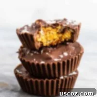 Ultimate Chocolate Peanut Butter Crunch Cups 8 Chocolate peanut butter crunch cups with flaked sea salt – these are next level DELICIOUS! Vegan, gluten free, and tastes so good you won’t want to share! Perfect treat to keep in the freezer! #vegan #glutenfree #dessert #reesescups #vegandessert #glutenfreedessert #christmas #holidaytreat #seasalt