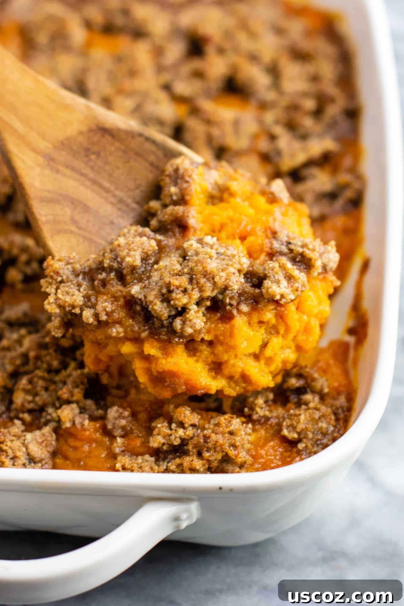 My Plant-Based Thanksgiving Celebration 5 vegetarian thanksgiving menu - Sweet potato casserole with pecan topping - This tastes incredible and everyone loves it! #sweetpotatocasserole #thanksgiving #pecans #glutenfree #vegetarian