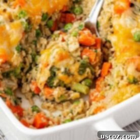 Hearty Veggie Rice Bake 19 The ultimate cheesy vegetable rice casserole, a perfect side dish