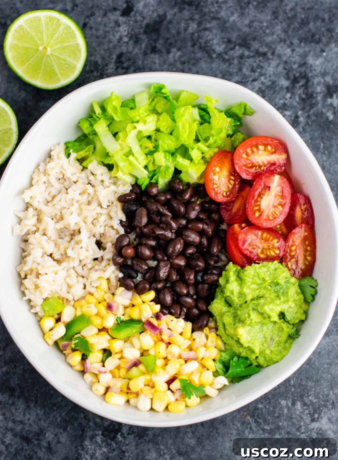 25 Incredible Vegan Recipes 7 best vegan recipes - Vegan burrito bowl recipe with homemade fresh corn salsa and guacamole. Better than chipotle and so fresh and delicious! #vegan #burritobowl #meatless #chipotle #mexican #dinner #vegetarian #mealprep #dairyfree #guacamole #cornsalsa