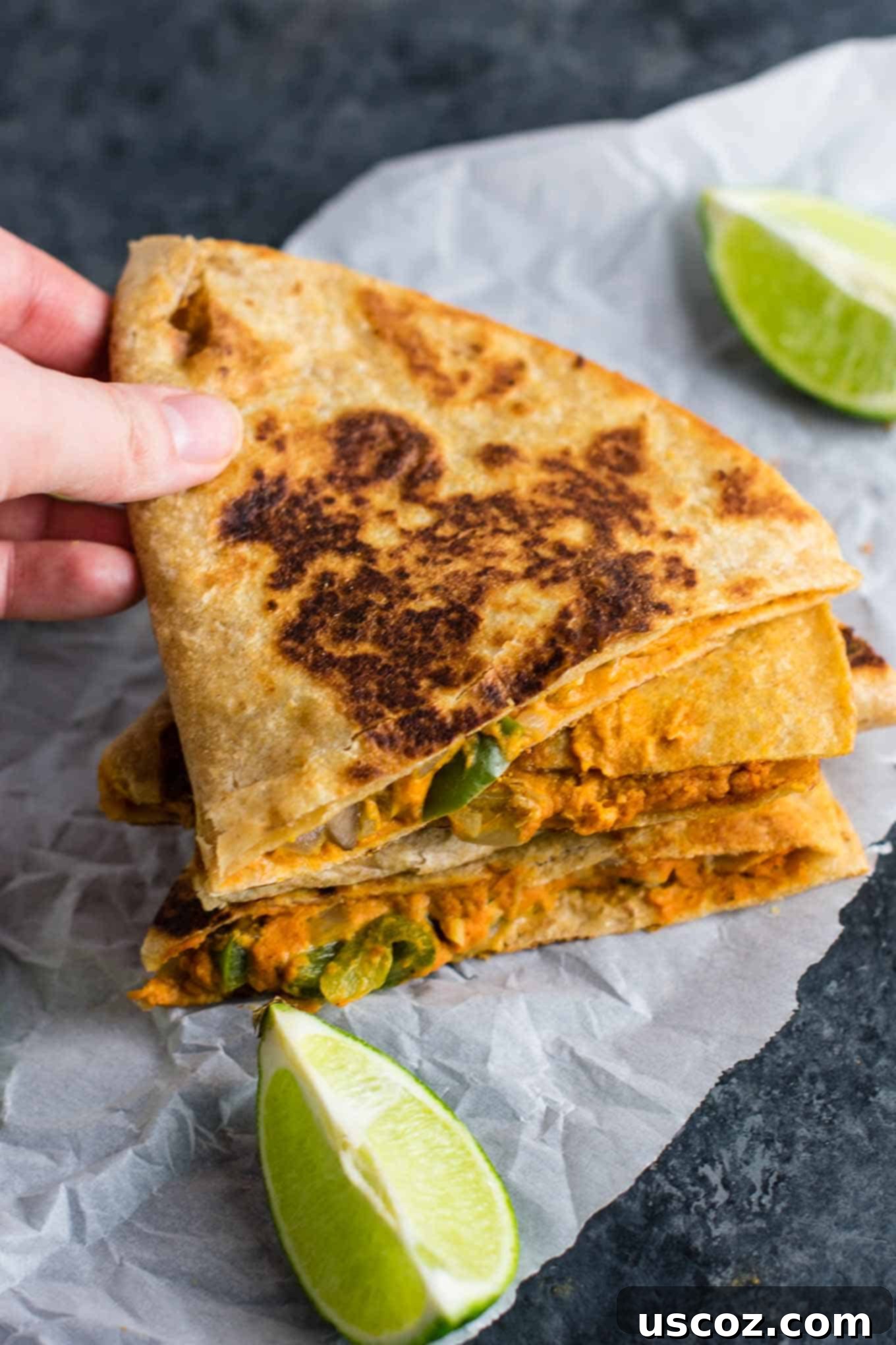 25 Incredible Vegan Recipes 10 best vegan recipes - Easy vegan quesadillas recipe packed full of protein and flavor. No meat, no dairy, no vegan cheese! It's a Mexican favorite gone vegan! #vegan #quesadillas #meatless #veganmexican #veganquesadilla #dinner #recipes