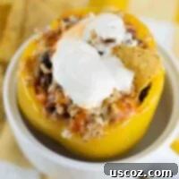 Set-It-and-Forget-It Vegetarian Stuffed Peppers 13 Vegetarian Crockpot Stuffed Peppers Recipe Image