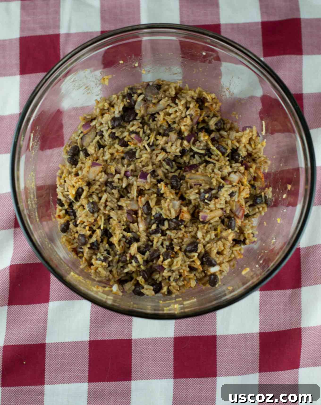 Adding cumin, garlic powder, smoked paprika, and lime juice to the filling mixture