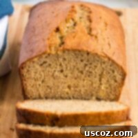 Effortless Cake Mix Banana Bread 10 banana bread loaf being cut into slices