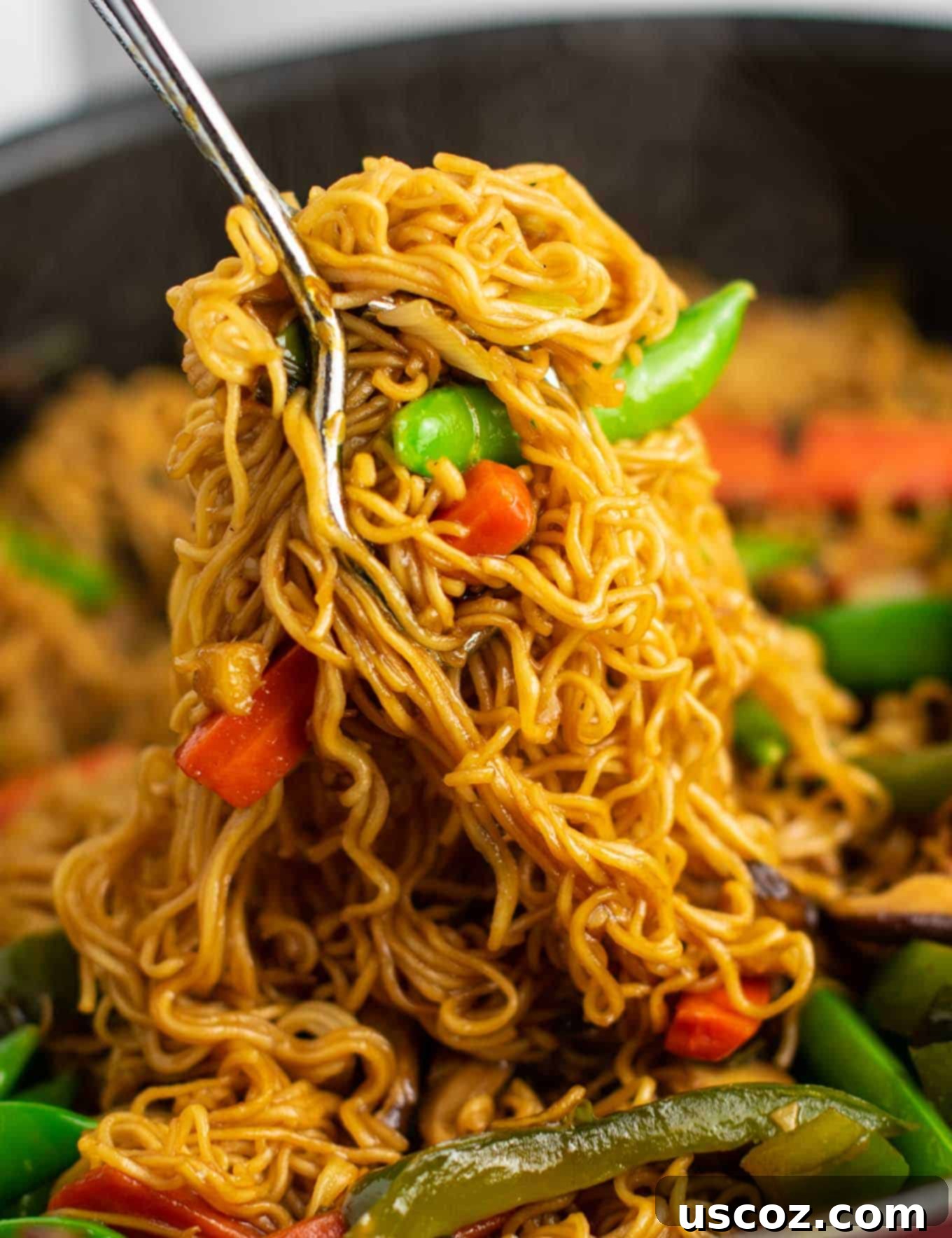 Sizzling Ramen Stir-Fry 2 Delicious vegetable ramen noodle stir fry recipe