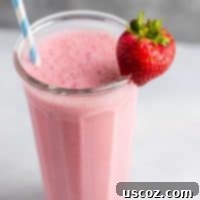 Sip into Summer: 11 Refreshing Smoothie Recipes 10 A simple and healthy strawberry smoothie, ideal for using up fresh, ripe strawberries.