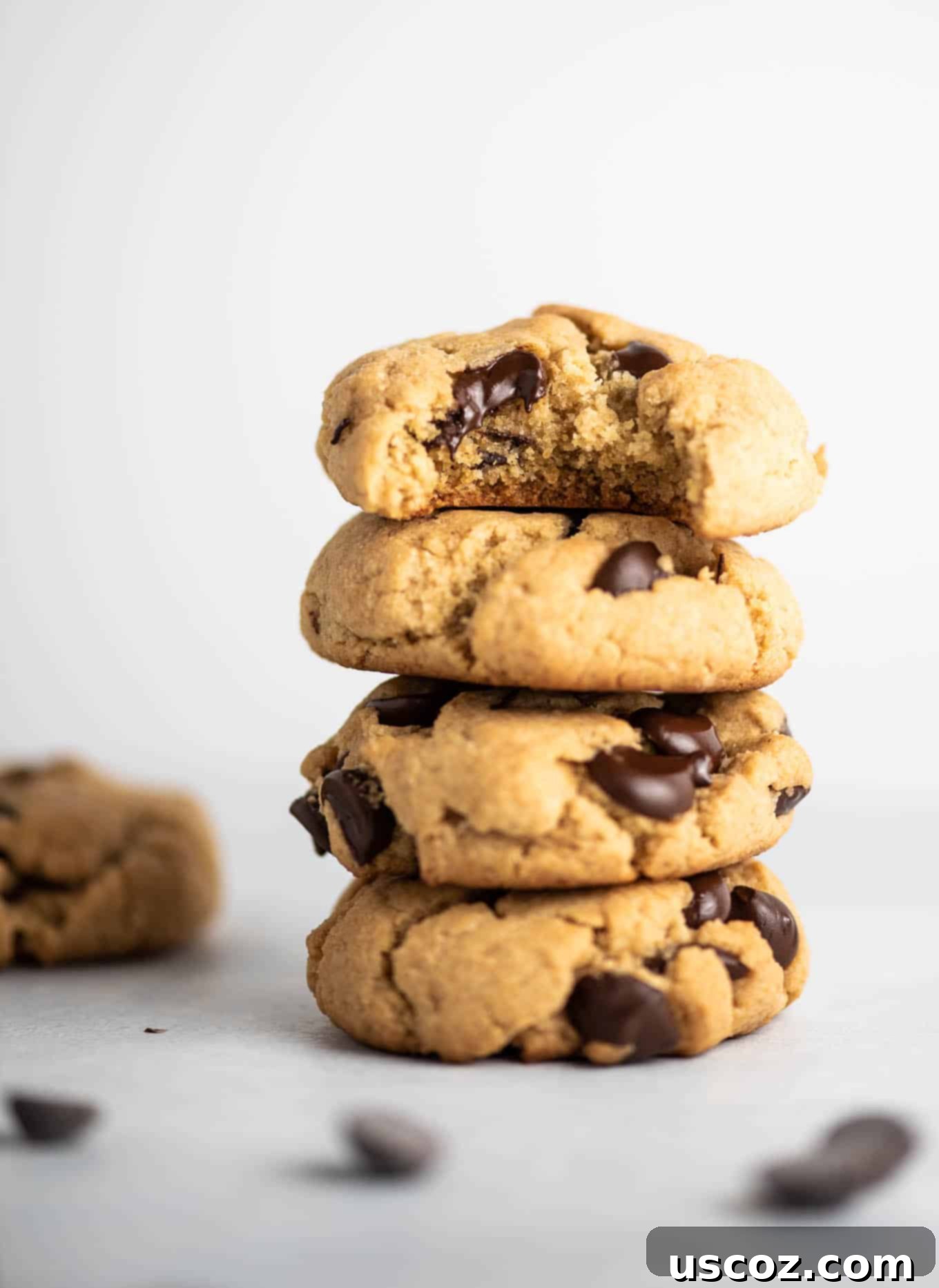 dairy free gluten free cookies ingredients - melted vegan butter and coconut oil