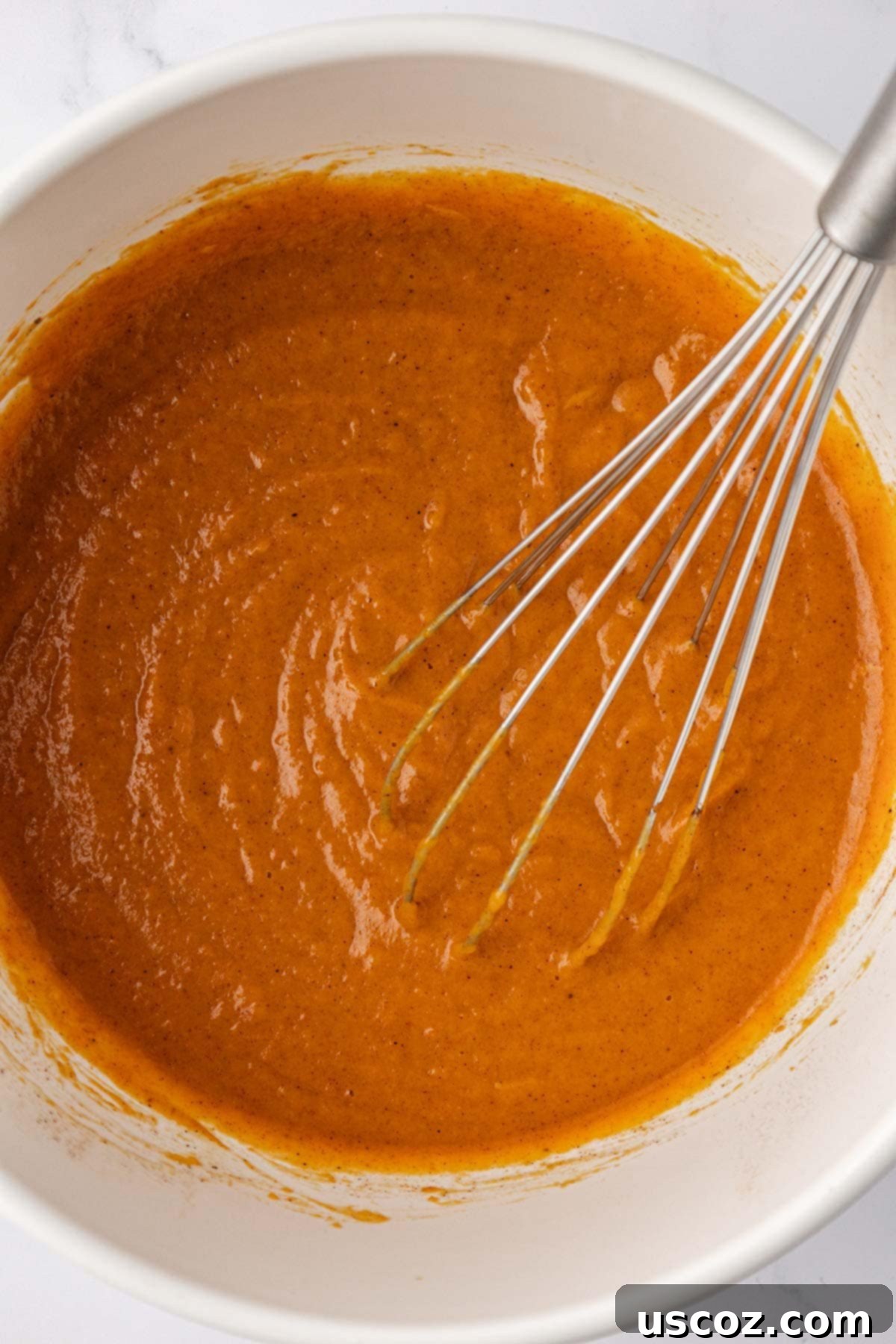 Effortless Cake Mix Pumpkin Bread 6 wet ingredients whisked together
