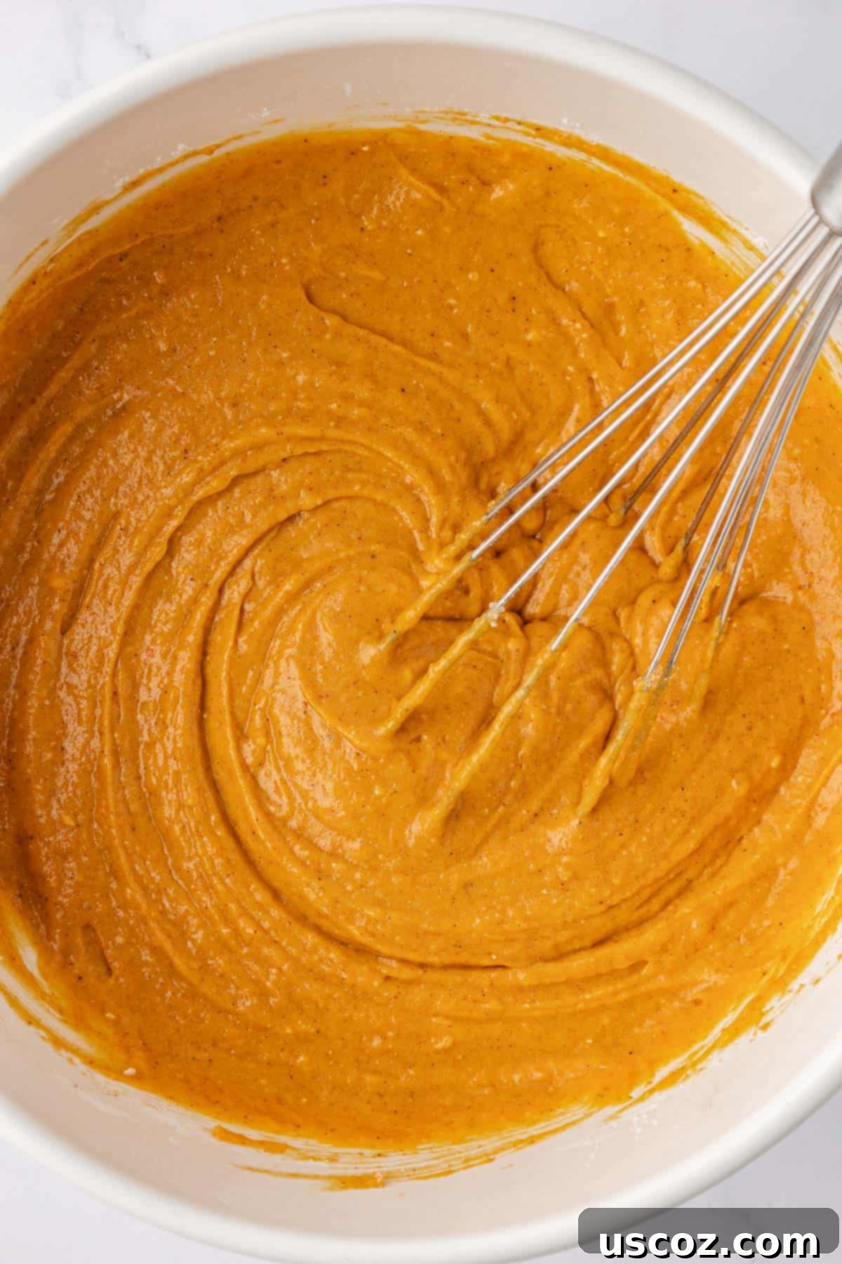 Effortless Cake Mix Pumpkin Bread 8 pumpkin bread batter whisked together