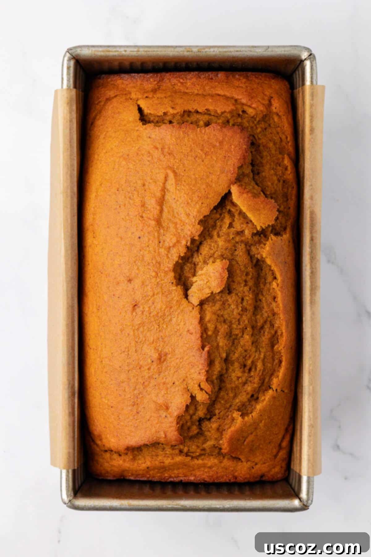 Effortless Cake Mix Pumpkin Bread 10 pumpkin bread in a loaf pan
