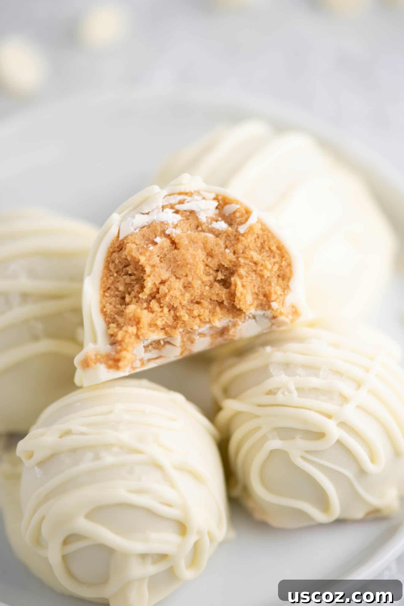 Decadent White Chocolate Peanut Butter Bliss Balls 11 peanut butter truffle filling