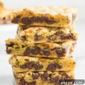 Cake Mix Cookie Squares 15 cake mix cookie bars stacked high and ready to eat