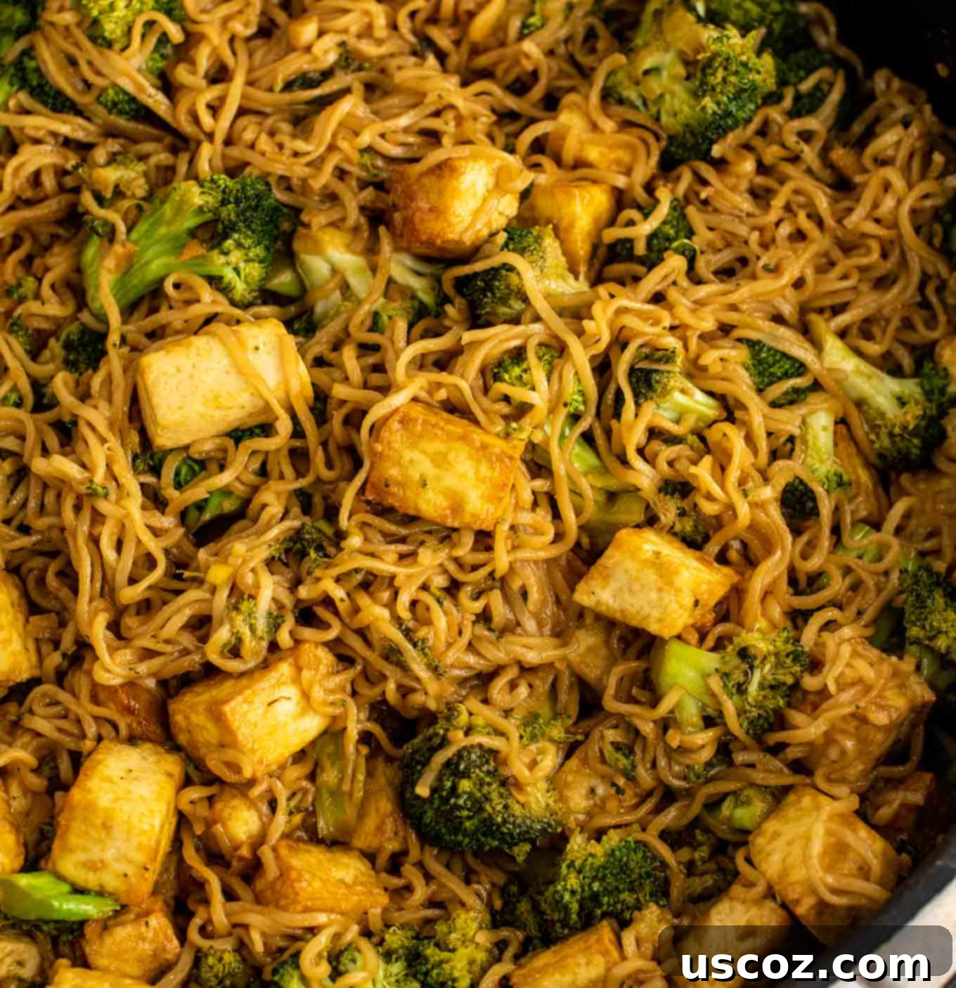 Savory Broccoli Tofu Ramen 11 tofu, broccoli, and cooked ramen noodles
