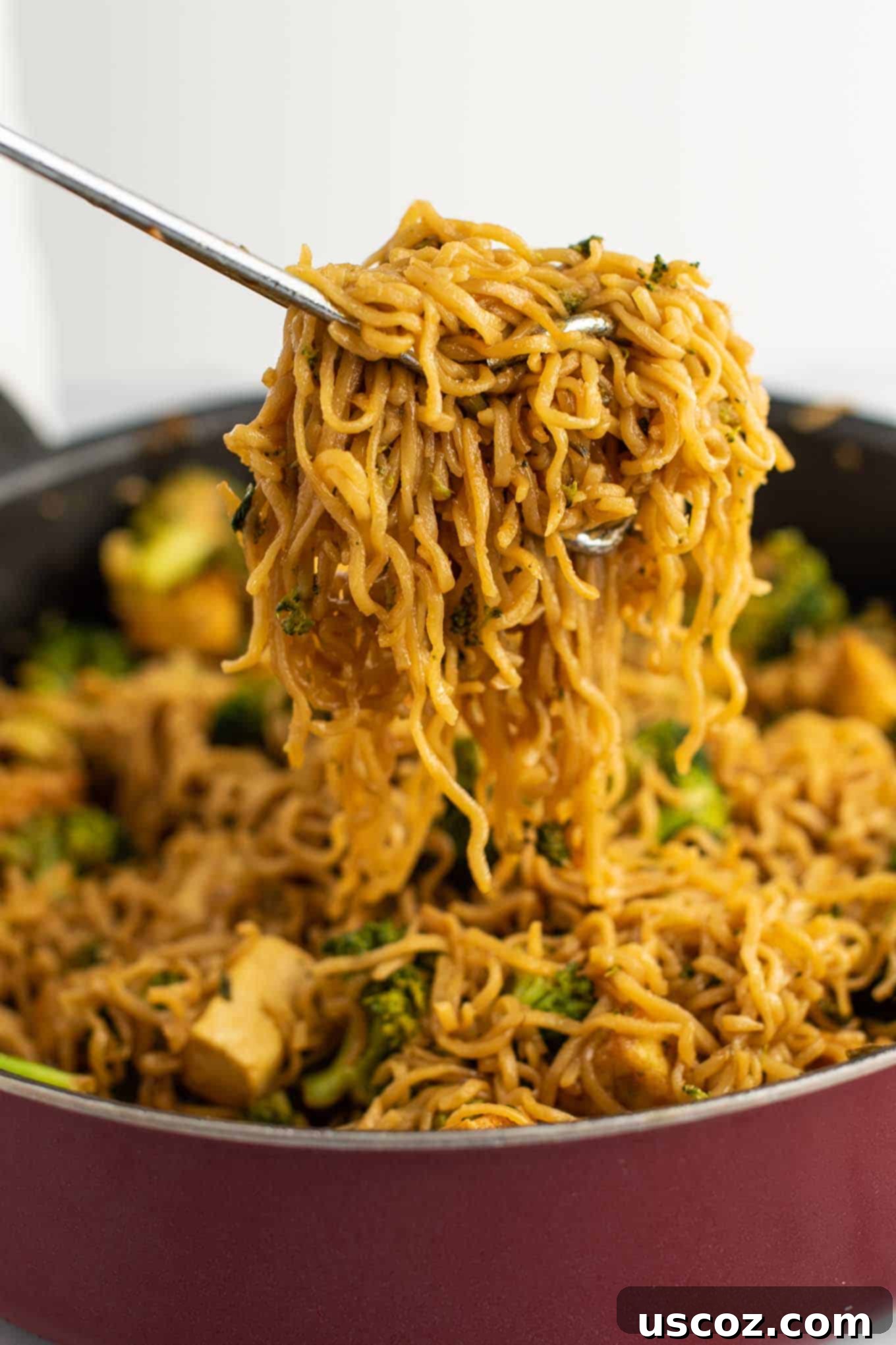 Savory Broccoli Tofu Ramen 8 a serving of ramen noodles with broccoli