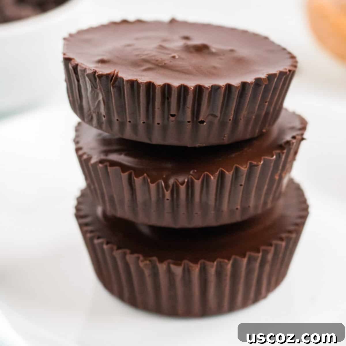 Plant-Based Peanut Butter Perfection 2 stacked peanut butter cups