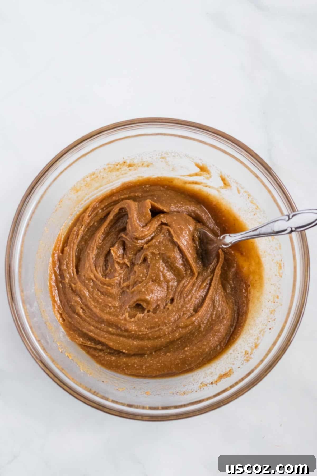 Plant-Based Peanut Butter Perfection 7 peanut butter filling stirred together in a bowl