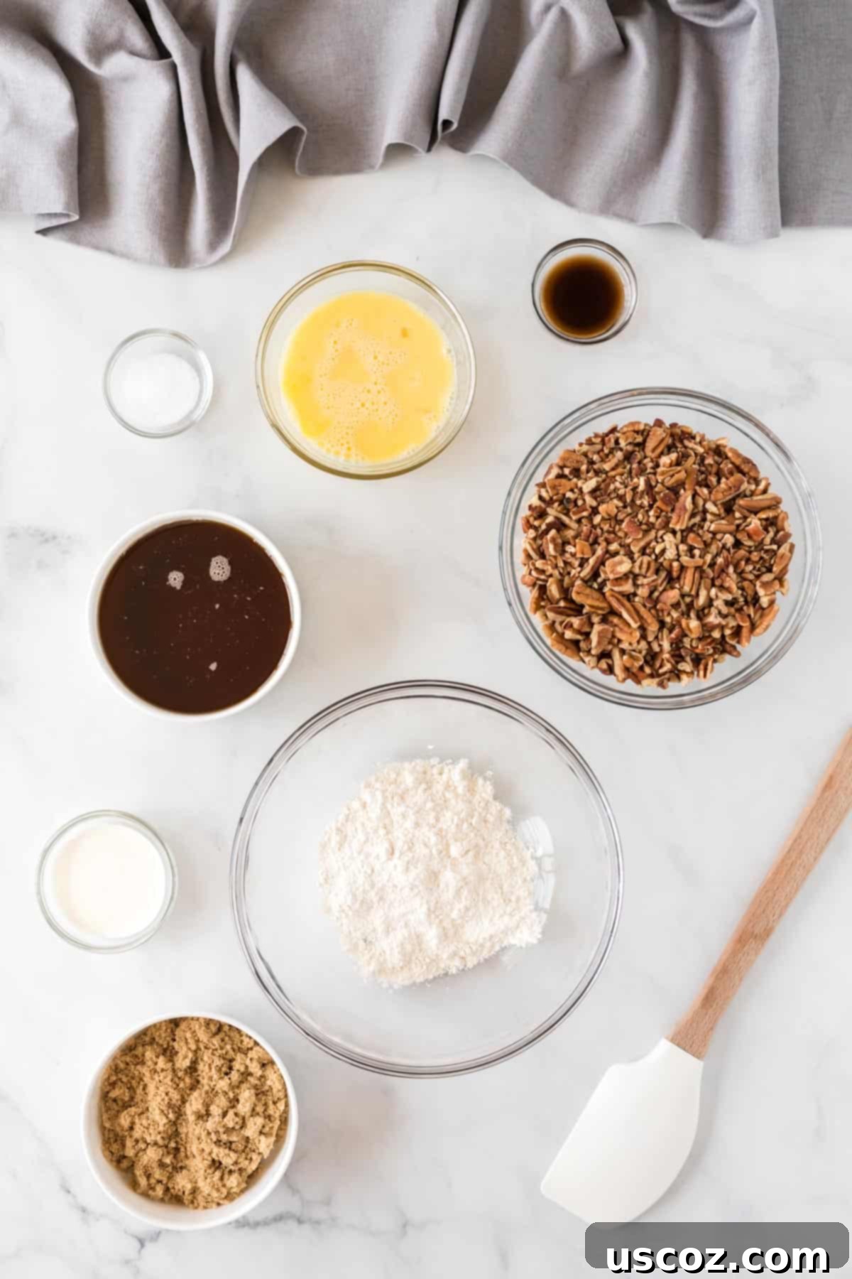 Ultimate Pecan Pie Brownies 8 ingredients to make the pecan pie layer