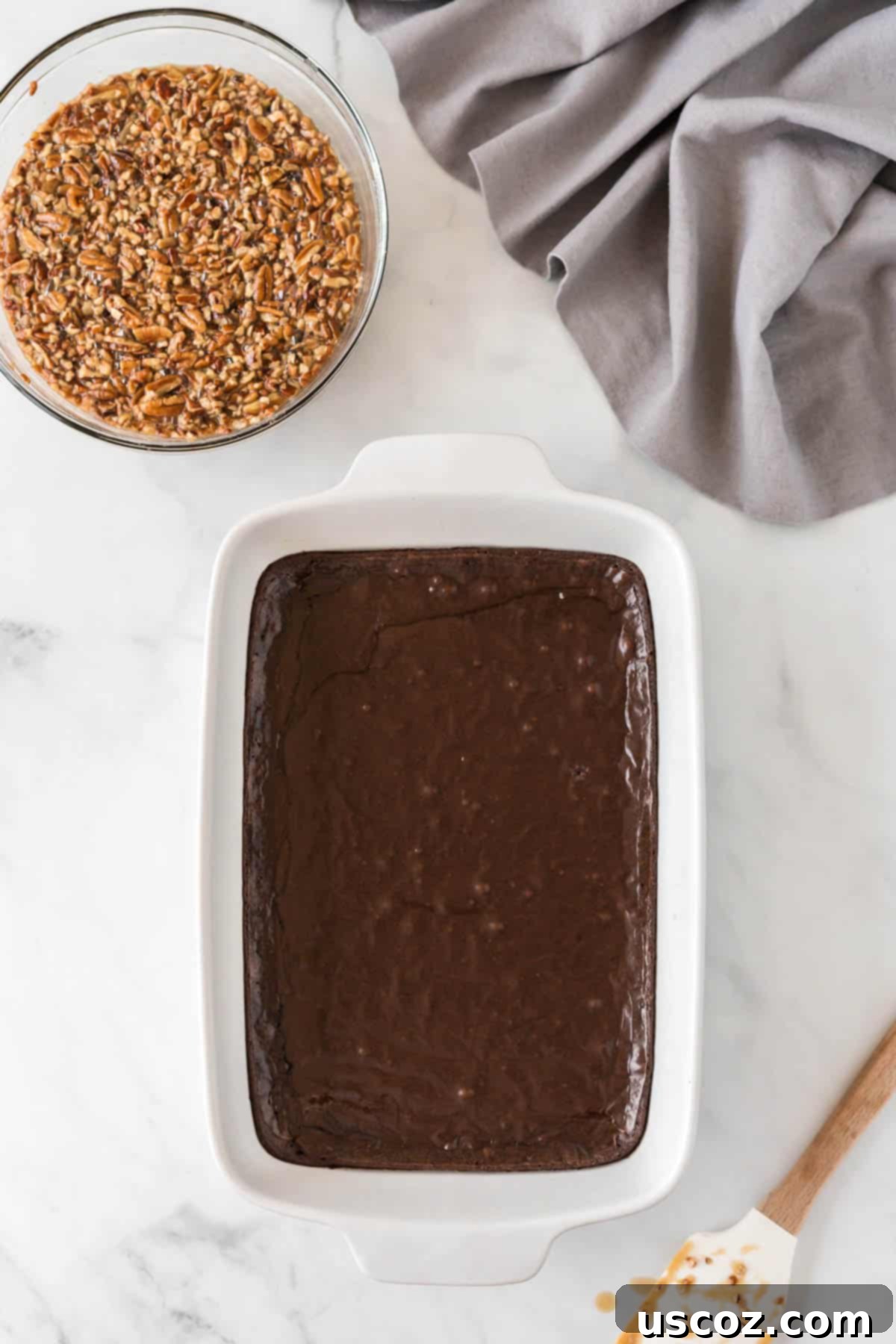 Ultimate Pecan Pie Brownies 10 underbaked brownies and pecan pie filling