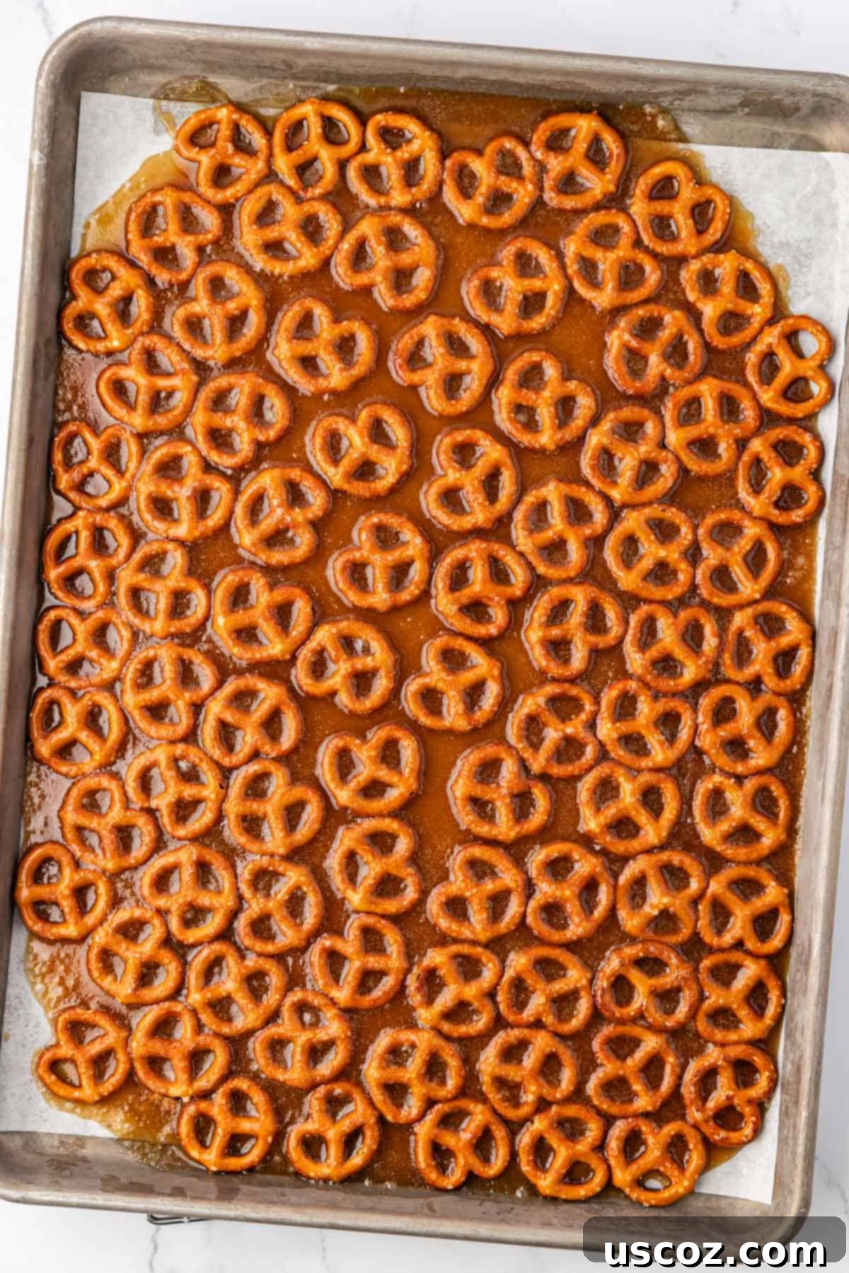 Holiday Pretzel Crunch 11 toffee covered pretzels