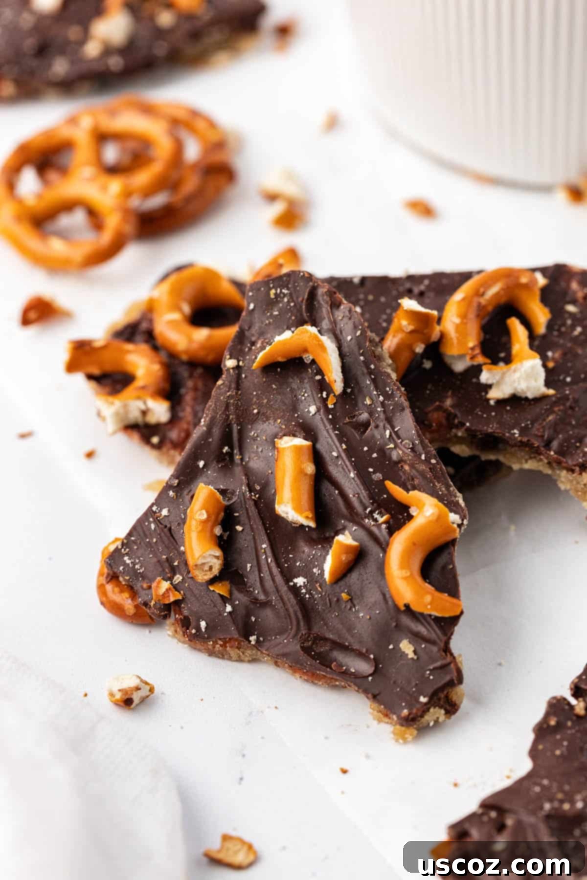 Holiday Pretzel Crunch 3 pretzel Christmas crack