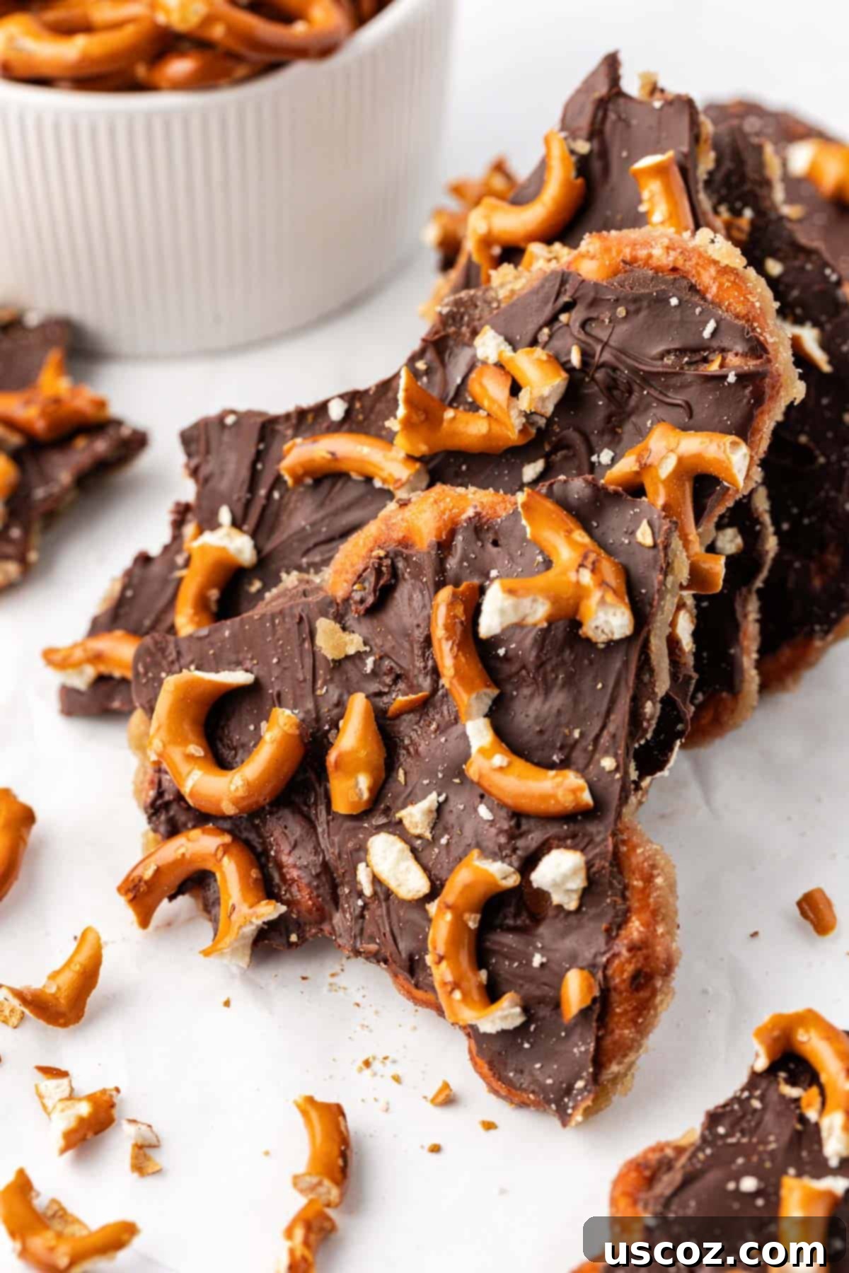 Holiday Pretzel Crunch 21 pretzel Christmas crack