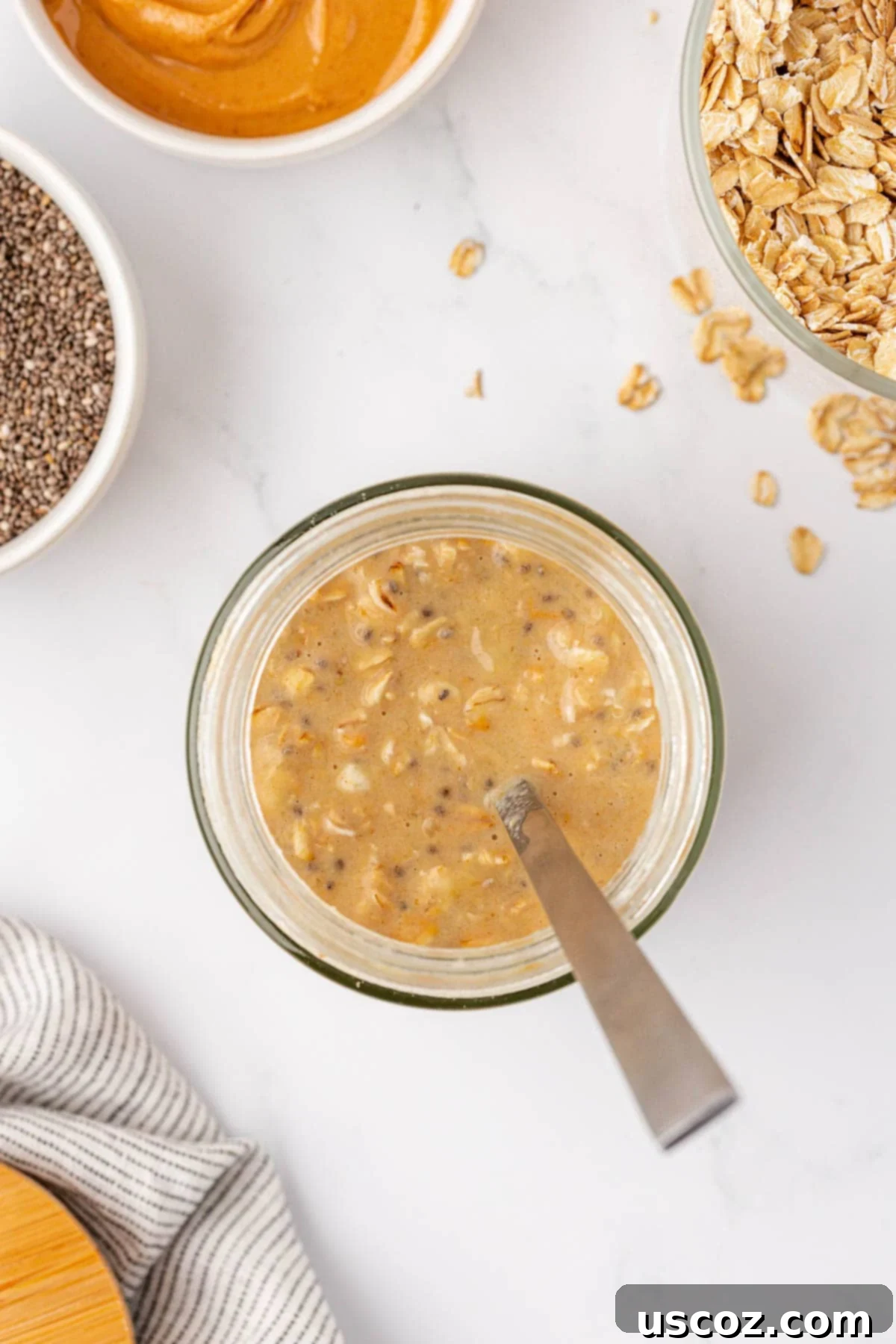 Power-Packed Overnight Oats 12 oats mixed together