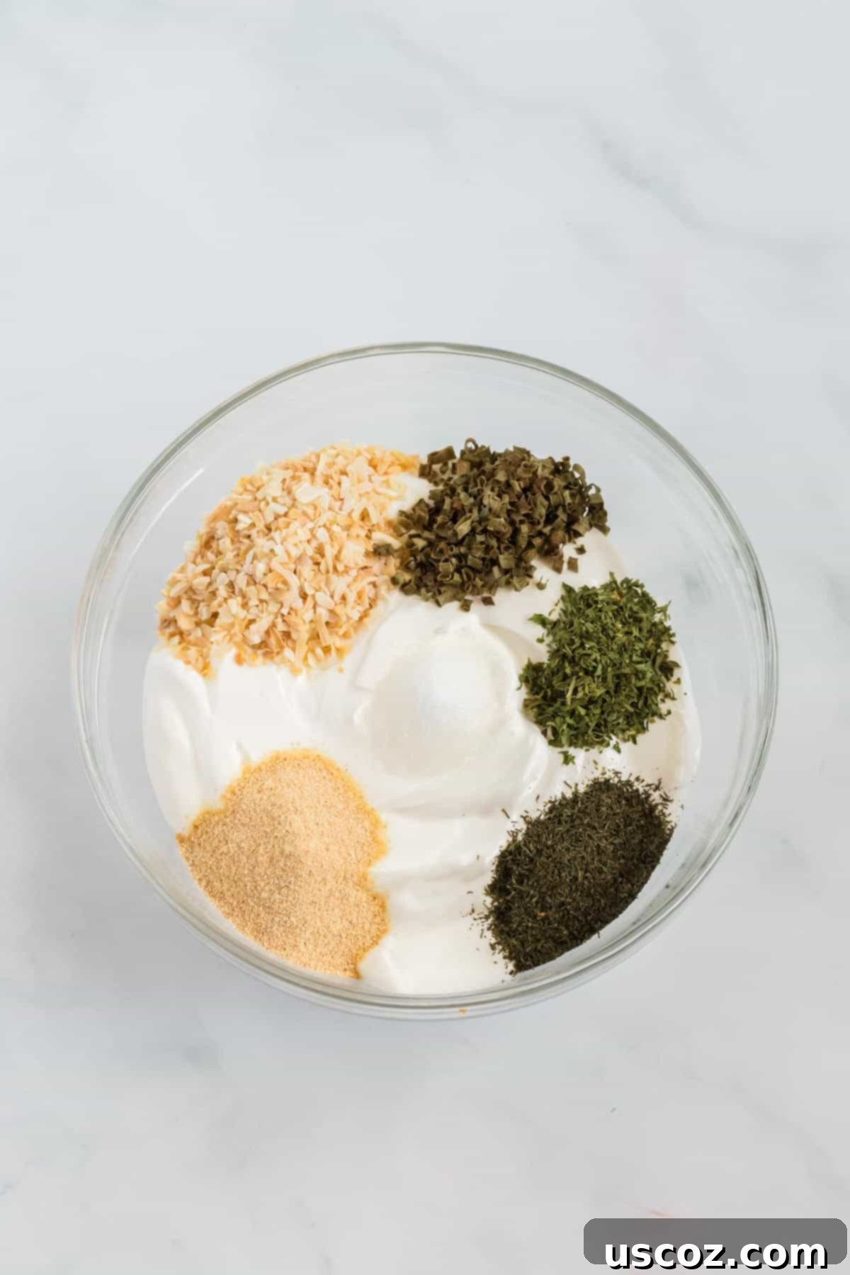 Dip Into Deliciousness 5 spices added to the sour cream
