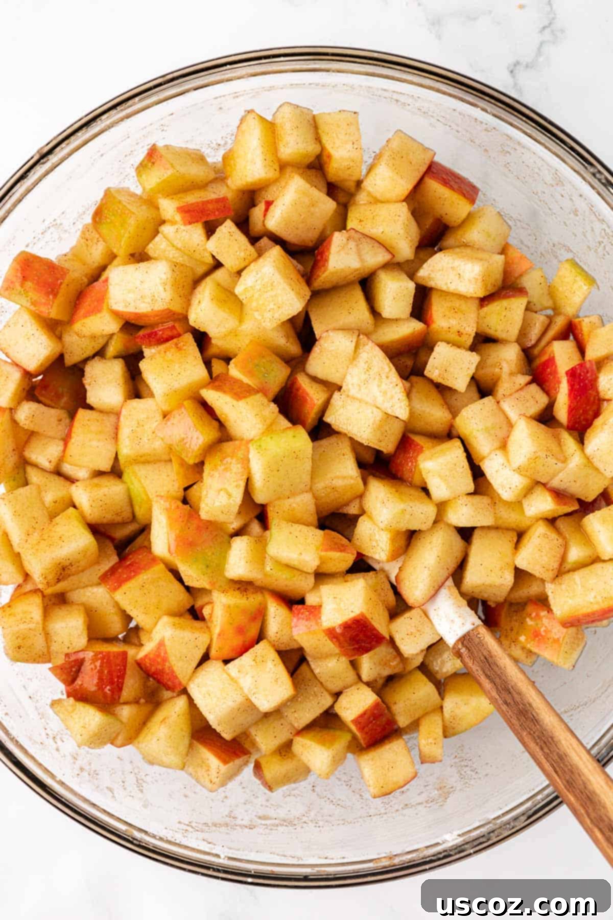 Comforting Vegan Apple Crisp 7 spiced apple filling