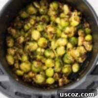 Freezer to Fork Air Fried Brussels Sprouts 9 roasted frozen brussel sprouts in the air fryer