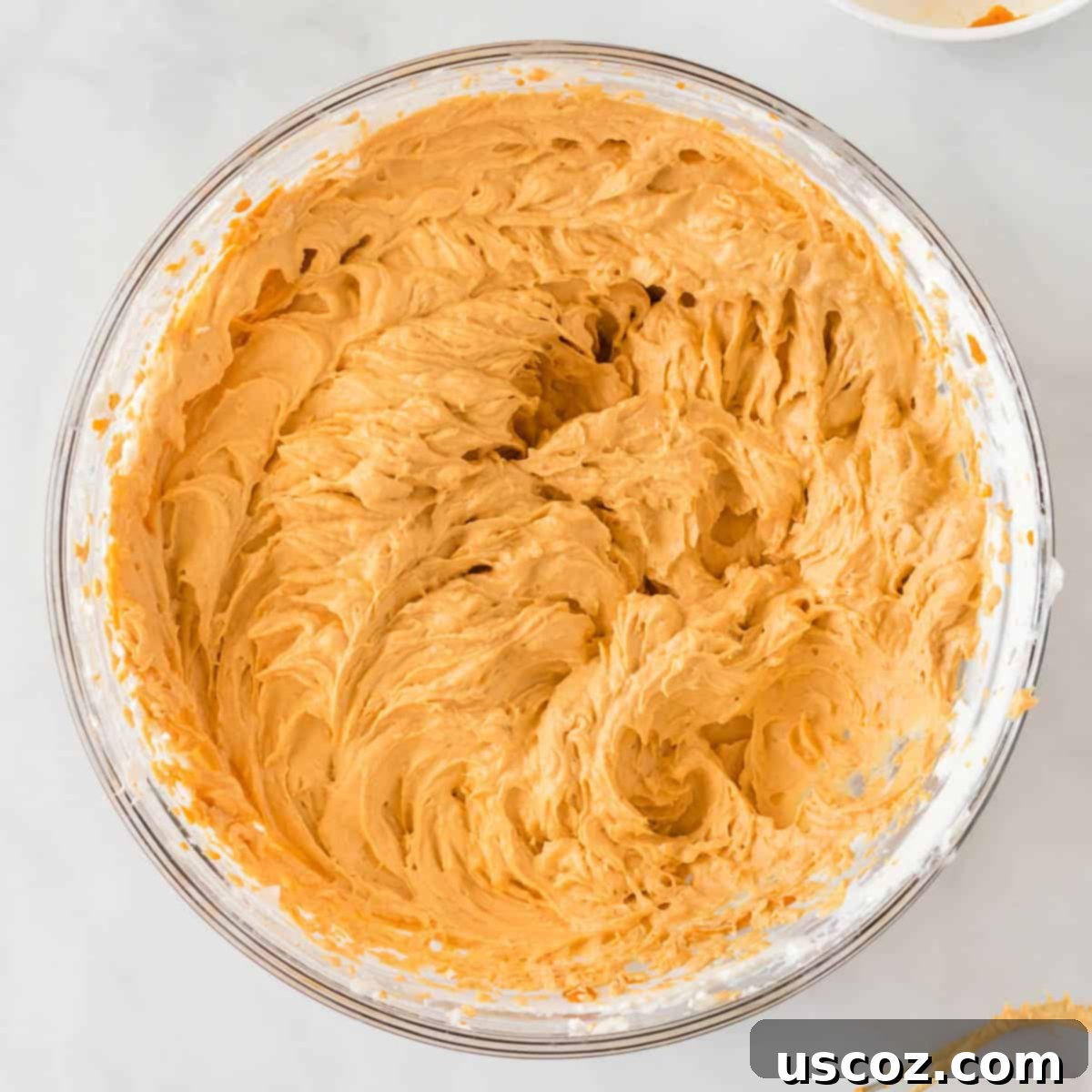 Creamy Pumpkin Delight 8 whipped pumpkin pie filling in a bowl